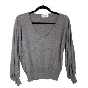 Line & Dot Gray V-Neck Sweater